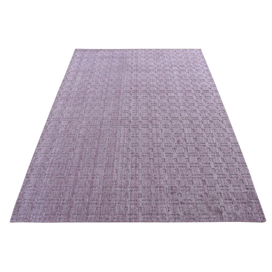 Modern and Contemporary Wool Hand Loomed Rug Purple No Border 5.0X7.0 -O087175