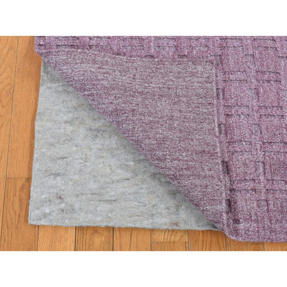 Modern and Contemporary Wool Hand Loomed Rug Purple No Border 5.0X7.0 -O087175