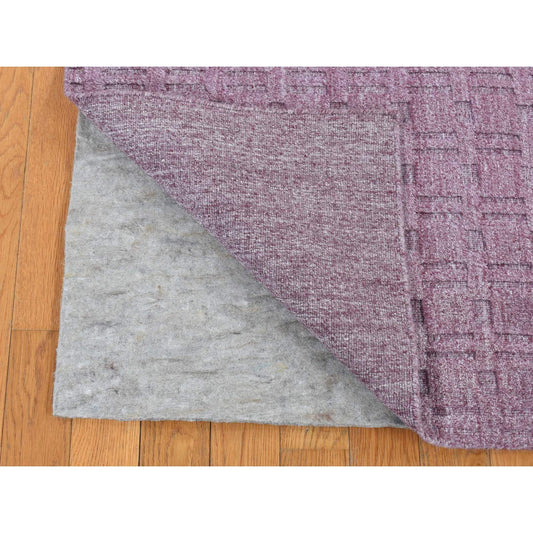 Modern and Contemporary Wool Hand Loomed Rug Purple No Border 5.0X7.0 -O087175