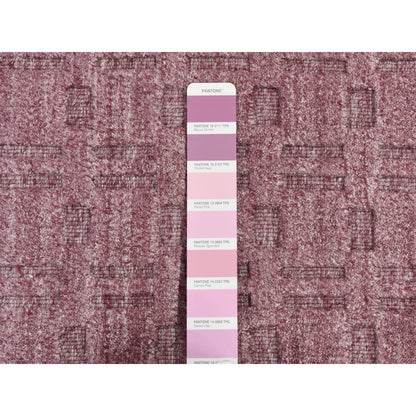 Modern and Contemporary Wool Hand Loomed Rug Purple No Border 5.0X7.0 -O087175