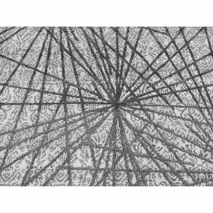 Modern and Contemporary Wool & Silk Hand Knotted Rug Grey No Border 5.6X7.9 -O087182