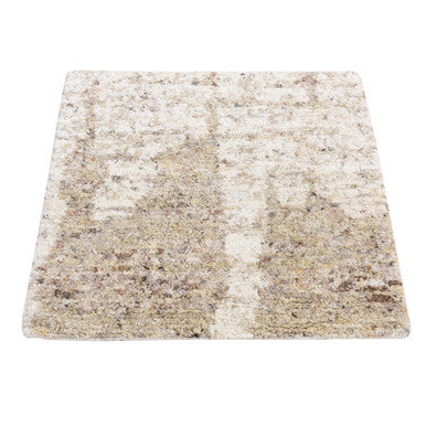 Modern and Contemporary Wool Hand Knotted Rug Brown No Border 3.0X3.0 -O087190