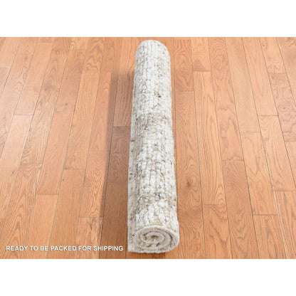 Modern and Contemporary Wool Hand Knotted Rug Brown No Border 3.0X3.0 -O087190