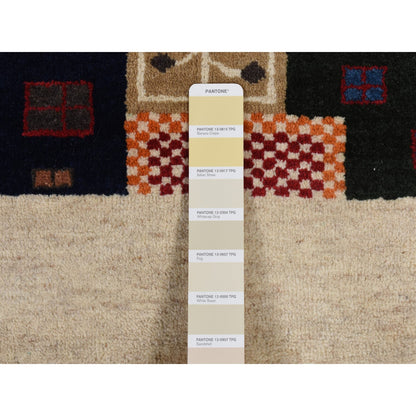 Tribal & Geometric Wool Hand Knotted Rug Ivory Ivory 3.10X5.8 -O087198
