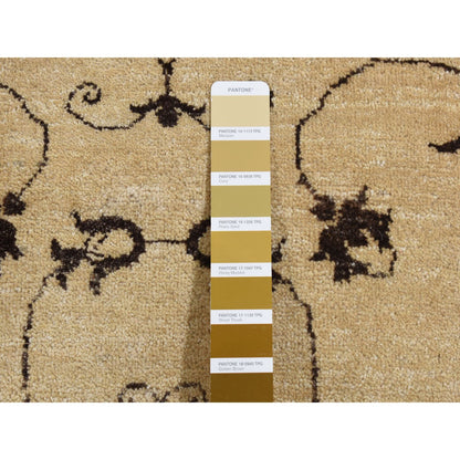 Transitional Wool Hand Knotted Rug Beige No Border 4.7X6.4 -O087199