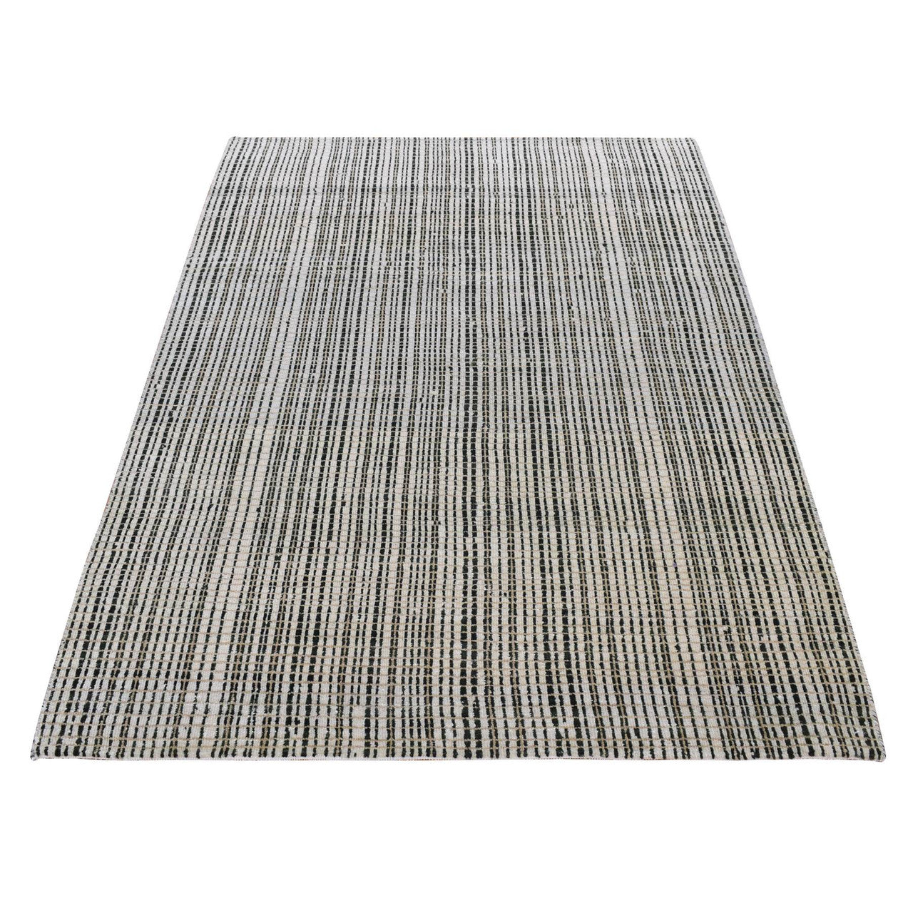 Modern and Contemporary Wool Hand Knotted Rug Green No Border 4.0X5.10 -O087214