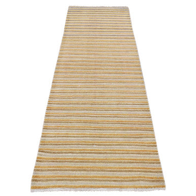 Transitional Wool Hand Knotted Rug Beige No Border 2.7X8.6 -O087241