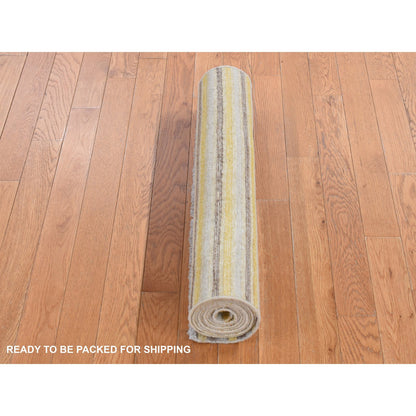 Transitional Wool Hand Knotted Rug Beige No Border 2.7X8.6 -O087241