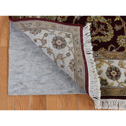 Rajasthan Wool & Silk Hand Knotted Rug Red Ivory 5.1X7.1 -O087320