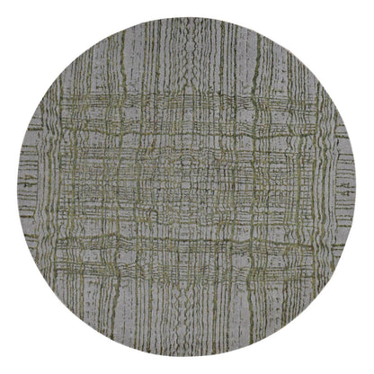Modern and Contemporary Wool & Art Silk Hand Loomed Rug Grey No Border 7.10X7.10 -O087355