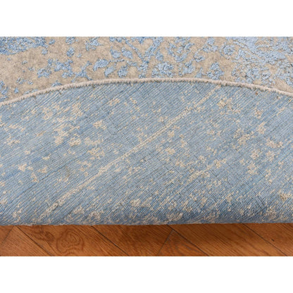 Wool and Silk Wool & Silk Hand Loomed Rug Grey No Border 7.9X7.9 -O087360