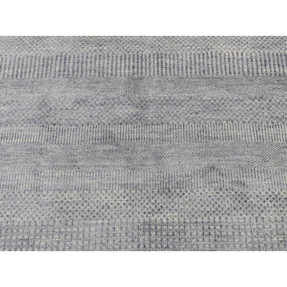 Modern and Contemporary Wool & Silk Hand Knotted Rug Grey No Border 5.10X5.10 -O087371