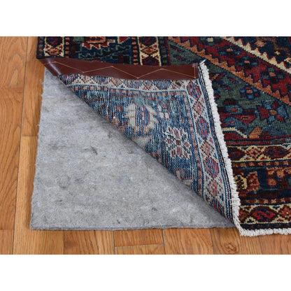 Overdyed & Vintage Wool Hand Knotted Rug Blue Blue 5.2X9.9 -O087375