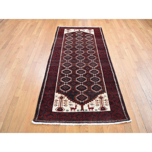 Persian Wool Hand Knotted Rug Red Red 3.8X8.0 -O087385