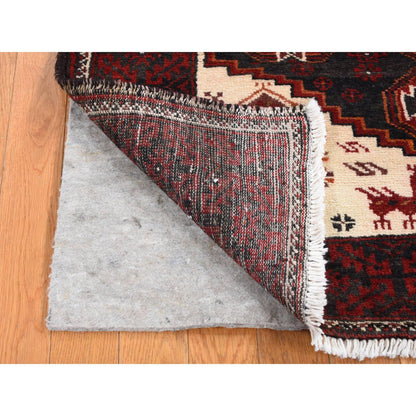Persian Wool Hand Knotted Rug Red Red 3.8X8.0 -O087385