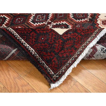 Persian Wool Hand Knotted Rug Red Red 3.8X8.0 -O087385