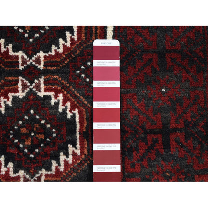 Persian Wool Hand Knotted Rug Red Red 3.8X8.0 -O087385
