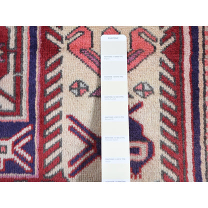 Persian Wool Hand Knotted Rug Blue Ivory 3.8X10.0 -O087386
