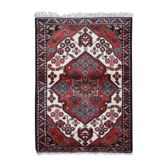 Persian Wool Hand Knotted Rug Red Black 3.8X5.0 -O087393