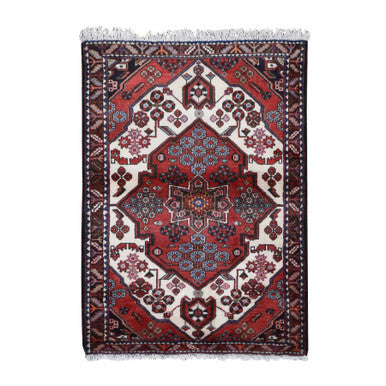Persian Wool Hand Knotted Rug Red Black 3.8X5.0 -O087393