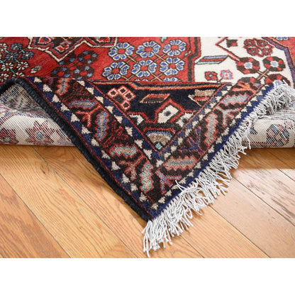 Persian Wool Hand Knotted Rug Red Black 3.8X5.0 -O087393