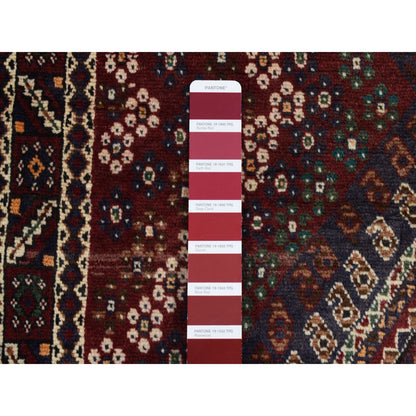 Persian Wool Hand Knotted Rug Blue Red 4.1X5.9 -O087399