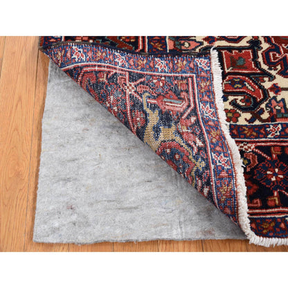 Heriz Wool Hand Knotted Rug Red Yankees Blue 4.7X8.8 -O087405