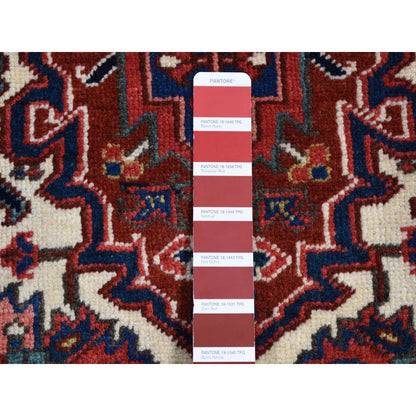 Heriz Wool Hand Knotted Rug Red Yankees Blue 4.7X8.8 -O087405
