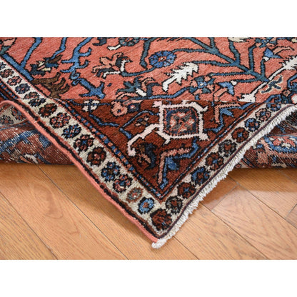 Heriz Wool Hand Knotted Rug Red Red 4.9X6.1 -O087406