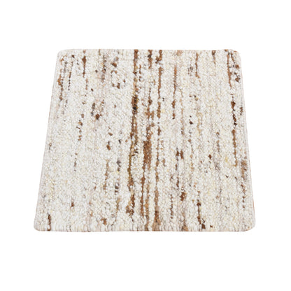 Modern and Contemporary Wool Hand Knotted Rug Ivory No Border 1.8X1.8 -O087408