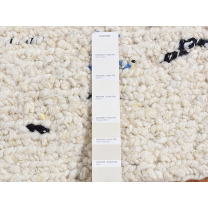 Modern and Contemporary Wool Hand Knotted Rug Ivory No Border 1.9X1.9 -O087413