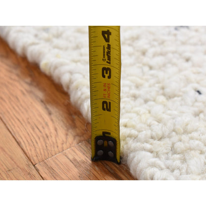 Modern and Contemporary Wool Hand Knotted Rug Ivory No Border 1.9X1.9 -O087413