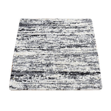 Modern and Contemporary Wool Hand Woven Rug Ivory No Border 1.10X1.10 -O087414