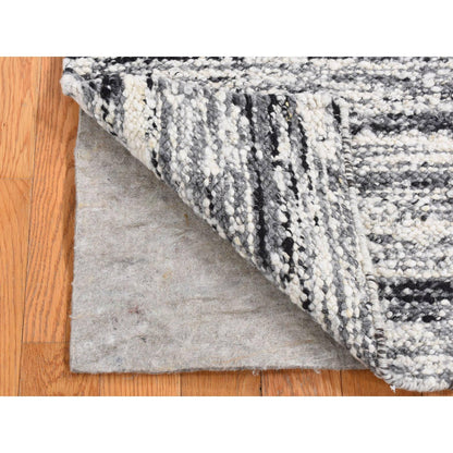 Modern and Contemporary Wool Hand Woven Rug Ivory No Border 1.10X1.10 -O087414