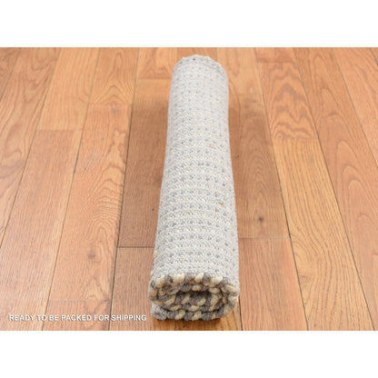 Modern and Contemporary Wool Hand Loomed Rug Grey Light Taupe 2.0X2.3 -O087417