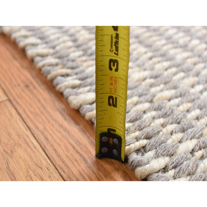 Modern and Contemporary Wool Hand Loomed Rug Grey Light Taupe 2.0X2.3 -O087417