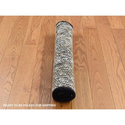Modern and Contemporary Wool Hand Loomed Rug Ivory No Border 1.10X2.1 -O087420