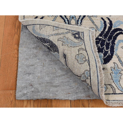 Oushak And Peshawar Wool Hand Knotted Rug Ivory No Border 6.0X9.1 -O087425