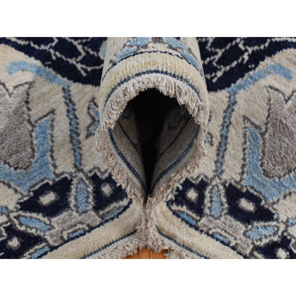 Oushak And Peshawar Wool Hand Knotted Rug Ivory No Border 6.0X9.1 -O087425