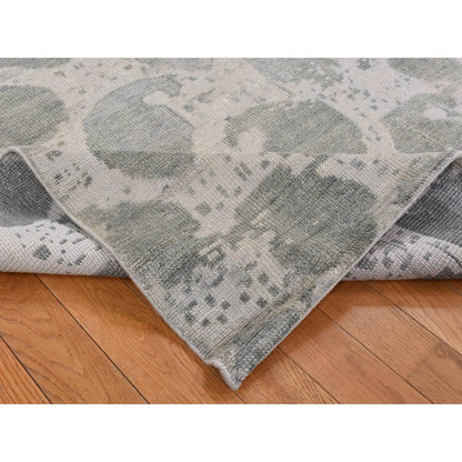 Oushak And Peshawar Wool Hand Knotted Rug Grey No Border 5.10X9.0 -O087427