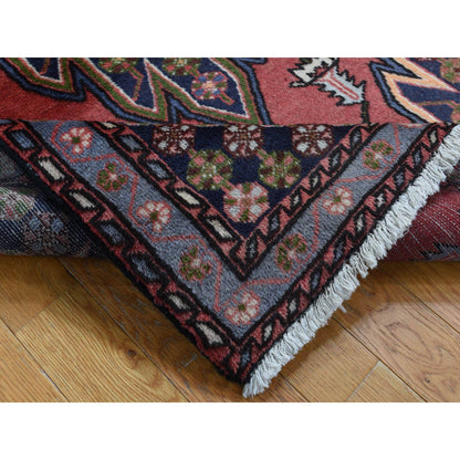 Persian Wool Hand Knotted Rug Red Blue 3.5X5.0 -O087432