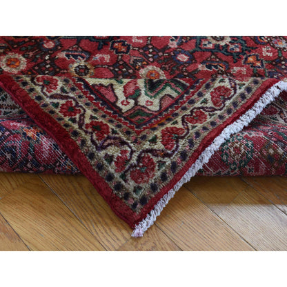 Persian Wool Hand Knotted Rug Red Green 3.4X5.6 -O087433