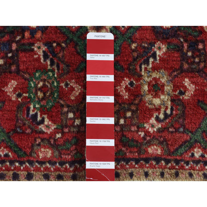 Persian Wool Hand Knotted Rug Red Green 3.4X5.6 -O087433