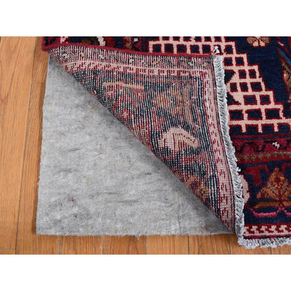Persian Wool Hand Knotted Rug Red Blue 4.3X9.0 -O087440