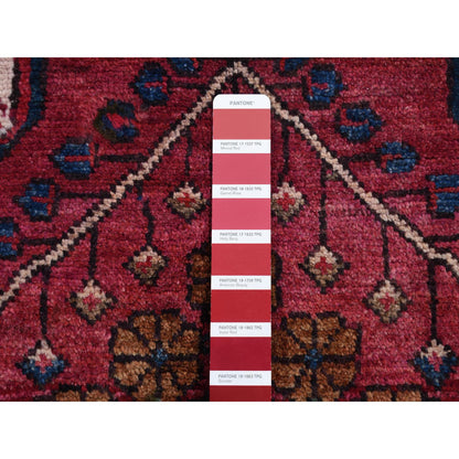 Persian Wool Hand Knotted Rug Red Blue 4.3X9.0 -O087440