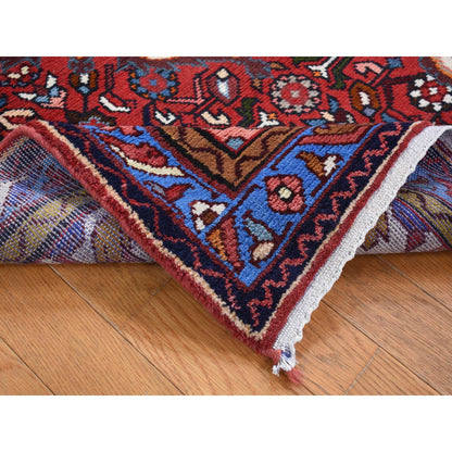 Persian Wool Hand Knotted Rug Red Blue 3.7X5.3 -O087444