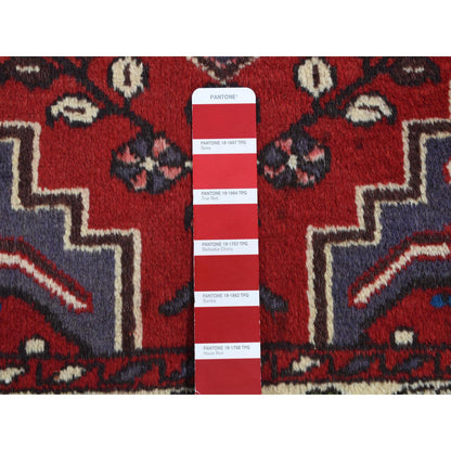 Persian Wool Hand Knotted Rug Red Ivory 3.5X5.0 -O087447