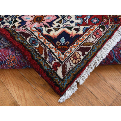 Persian Wool Hand Knotted Rug Red Ivory 3.7X4.8 -O087457