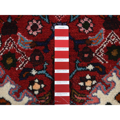 Persian Wool Hand Knotted Rug Red Ivory 3.7X4.8 -O087457
