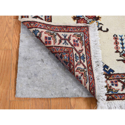Persian Wool Hand Knotted Rug Ivory Ivory 3.3X4.3 -O087459